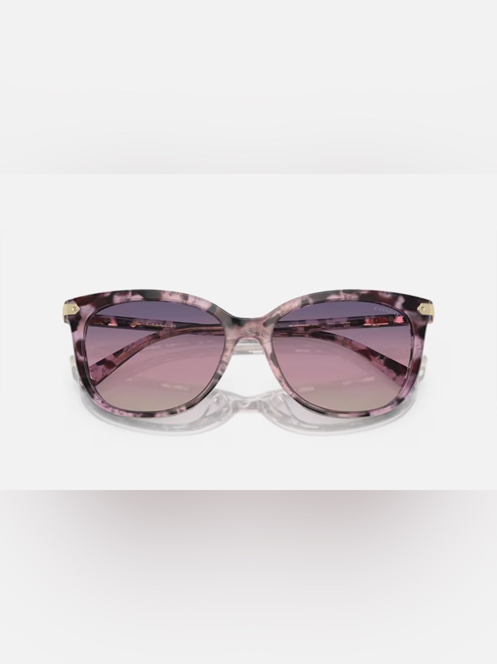 Coach Purple Tortoiseshell Sunglasses - Cat-Eye Shades
